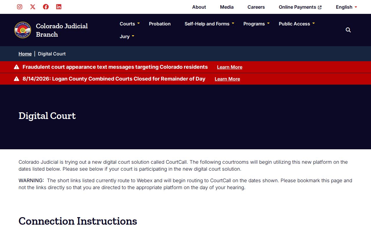 Ouray County docket search digital court guidance