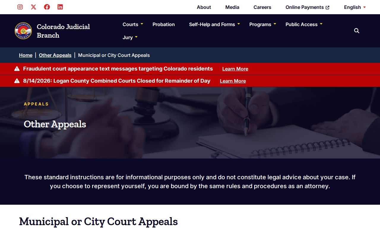 Ouray County criminal court docket municipal appeal guidance