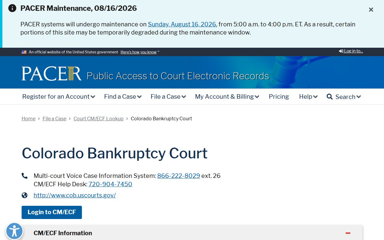 Ouray County criminal court docket comparison with federal PACER court routing