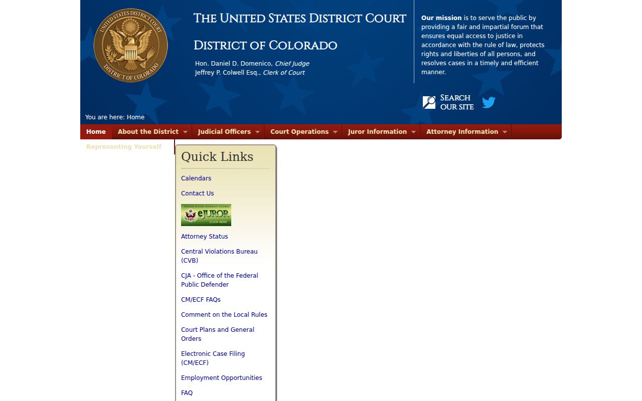 Federal District of Colorado source for traffic court records beyond Ouray County Court
